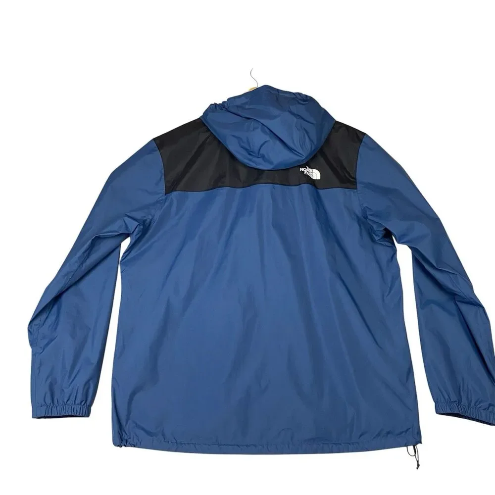 The North Face Antora DryVent Rain Jacket Hooded Blue Black Mens XL Waterproof